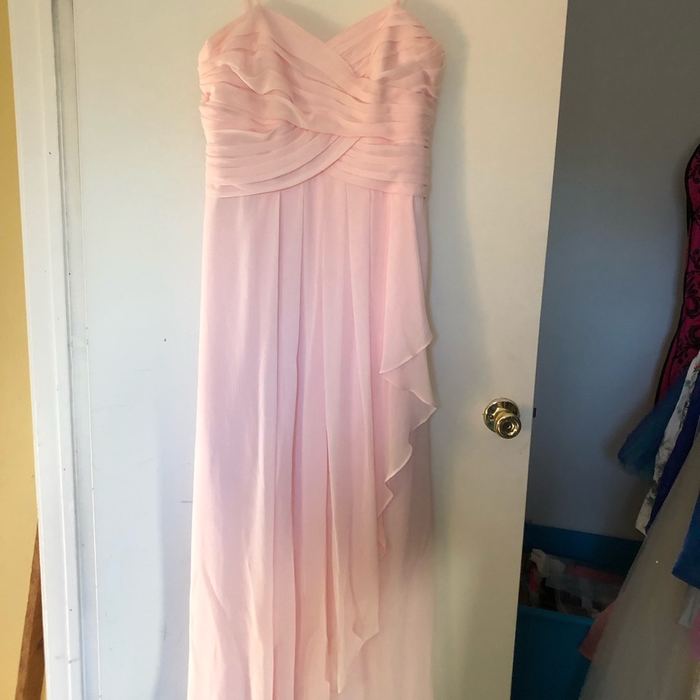 David’s Bridal Pastel Pink s16 floor length gown